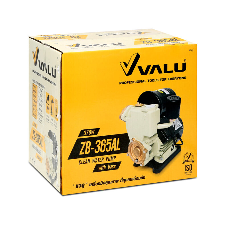 ปั๊มน้ำออโต VALU ZB-365AL 370W. ขนาดท่อ 1" - Image 3