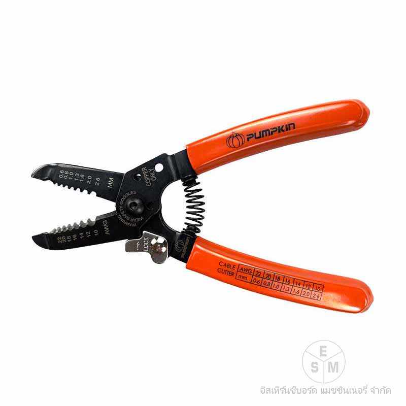 คีมตัด-ปอกสายไฟ PUMPKIN PTT-STW150 6"