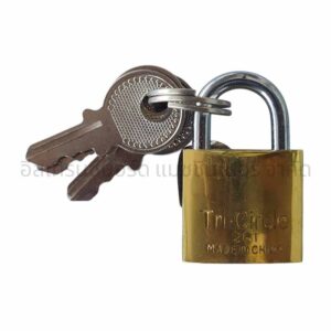 กุญแจสามห่วงทองเหลือง คอสั้น 261 20MM